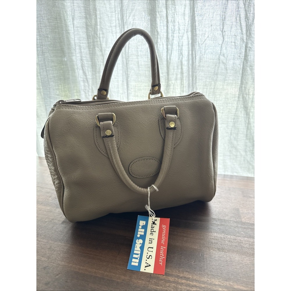 Deadstock NWT Vintage Leather B.H. Smith Boston Bag Purse
